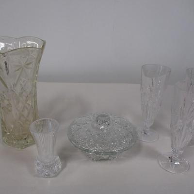 Crystal Heart Mint Dish Cut Crystal Goblet Vase