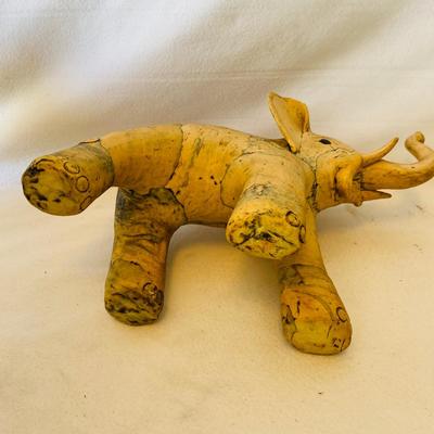 Four Wooden Carved Elephants