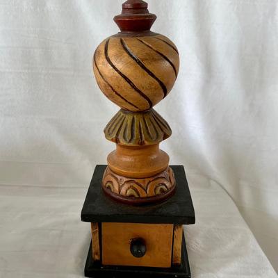 Wood Carved Bookends with Two Wood Boxes  (D-JM)