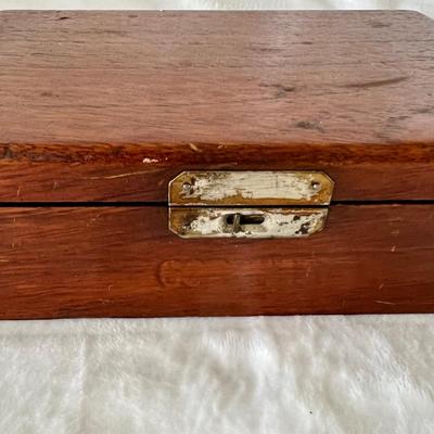 Wood Carved Bookends with Two Wood Boxes  (D-JM)