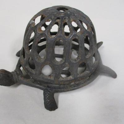 1880's Cast Iron Tortoise Turtle String Yarn Twine Holder