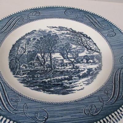 Blue & White Dishes Some Currier & Ives