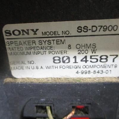 Sony Speaker System Model SS-D7900 With Super Woofer