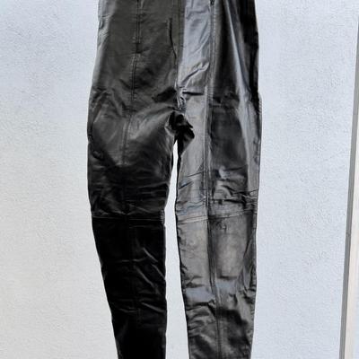 LOT 191   VINTAGE ROCKSTAR LEATHER PANTS SLIM FIT LADIES SIZE 12