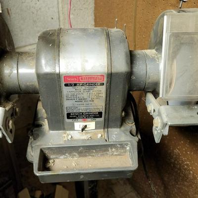 Sears 1/2 H.P. Grinder with Stand  Tested