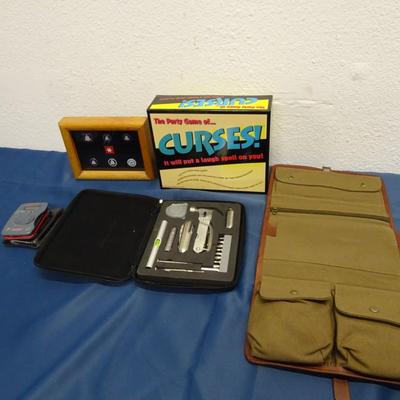 LOT 22. MISC ITEMS INCLUDING BELL SYSTEM PIN COLLECTION AND GAME