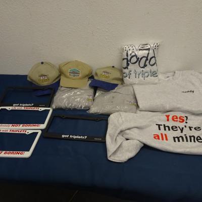 LOT 33. TRIPLET RELATED CLOTHING AND ITEMS