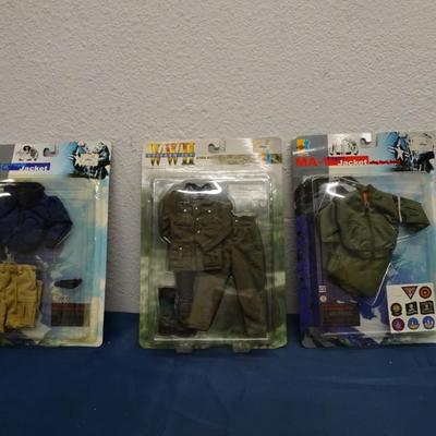 LOT 51 DOLL MILITARY UNIFORMS
