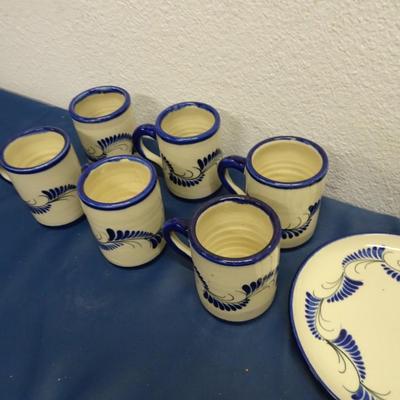 LOT 54.  PLATE  AND CUP SET