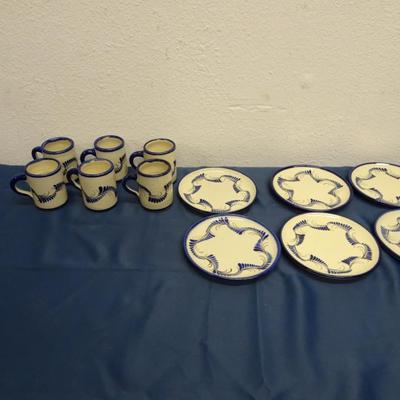 LOT 54.  PLATE  AND CUP SET