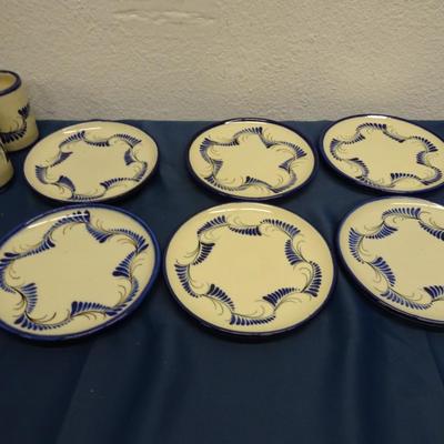 LOT 54.  PLATE  AND CUP SET