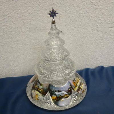 LOT 60. THOMAS KINKADE CRYSTAL REFLECTIONS HOLIDAY TREE