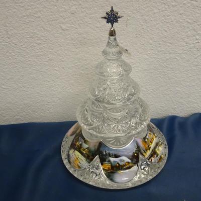 LOT 60. THOMAS KINKADE CRYSTAL REFLECTIONS HOLIDAY TREE
