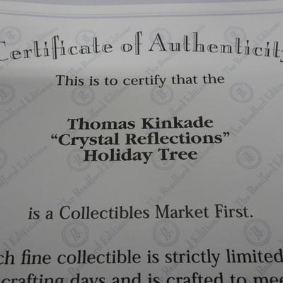 LOT 60. THOMAS KINKADE CRYSTAL REFLECTIONS HOLIDAY TREE