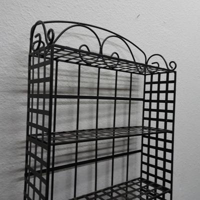 LOT 71. METAL WINE RACK AND DVD RACK