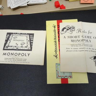 LOT 72. MONOPOLY  GAME AND BASEBALL ITEMS