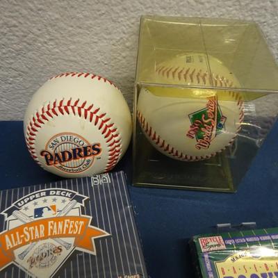 LOT 72. MONOPOLY  GAME AND BASEBALL ITEMS