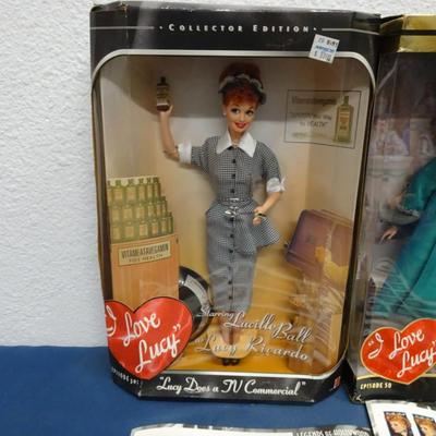 LOT 78.   I LOVE LUCY DOLLS AND LUCY STAMPS