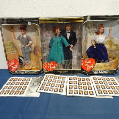 LOT 78.   I LOVE LUCY DOLLS AND LUCY STAMPS