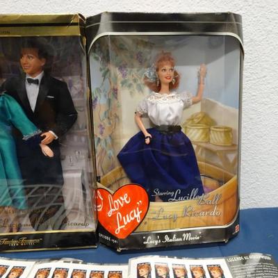 LOT 78.   I LOVE LUCY DOLLS AND LUCY STAMPS