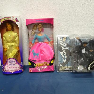LOT 79 ELVIS JAIL HOUSE ROCK DOLL AND BARBIE DOLL
