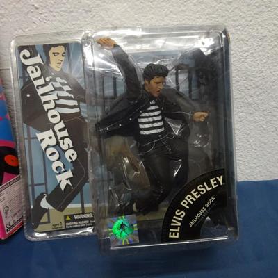 LOT 79 ELVIS JAIL HOUSE ROCK DOLL AND BARBIE DOLL