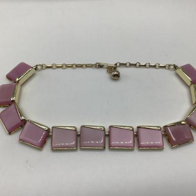 Vintage Pink Fashion Necklace