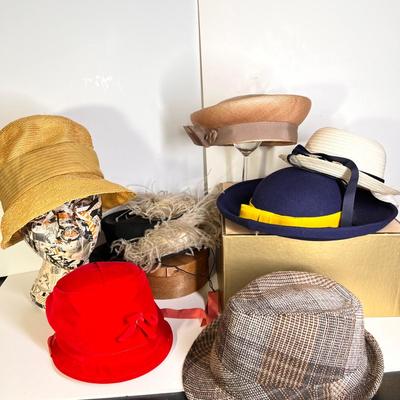 Lot of 7 Vintage and Antique Hats