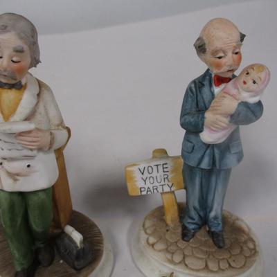 Vintage Porcelain Ceramic Statues Doctor Politician