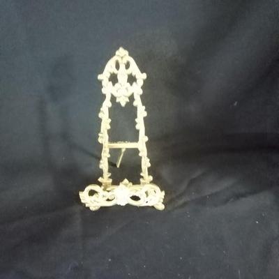 BRASS BOX MARKED COLORADO-SMALL BRASS EAGLE FIGURINE-TRAY AND WATCH ON STAND