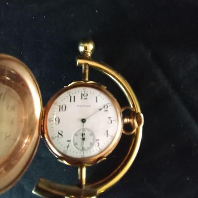 BRASS BOX MARKED COLORADO-SMALL BRASS EAGLE FIGURINE-TRAY AND WATCH ON STAND