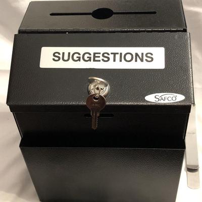 Safco 4232BL Steel Suggestion/Key Drop Box w/Locking Top 7 x 5 7/8 x 8 1/2
