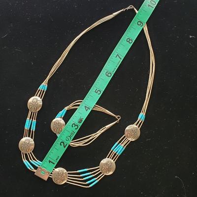 Storyteller Liquid Silver and Turquoise Necklace & Bracelet