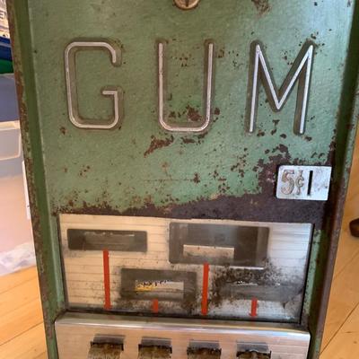 Vintage 5Â¢ Gum Vending Machine By Superior Mfg. Evanston, IL