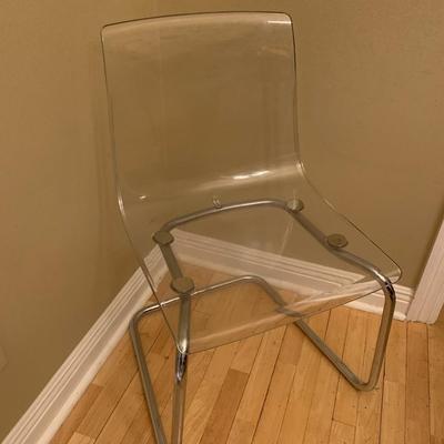Clear Acrylic Chair with Chrome Legs
