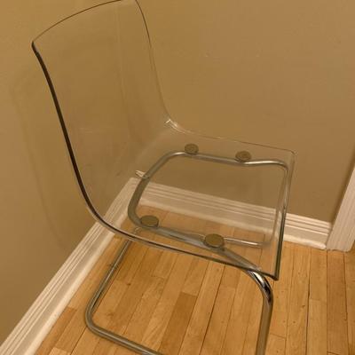 Clear Acrylic Chair with Chrome Legs