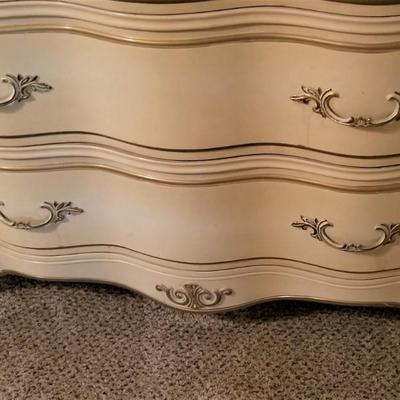 Lot #120  Vintage French Provincial Style Large Chest of Drawers