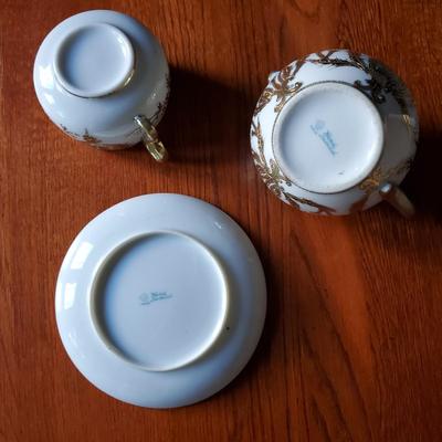 Moriage Cup, Saucer, Creamer