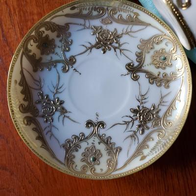 Moriage Cup, Saucer, Creamer
