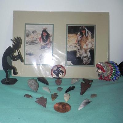 NATIVE AMERICAN ART-ARROWHEADS-CAST IRON COCOBELLA
