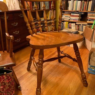 3B20-Single chair, childrenâ€™s rocker, knitting needles, doll, etc