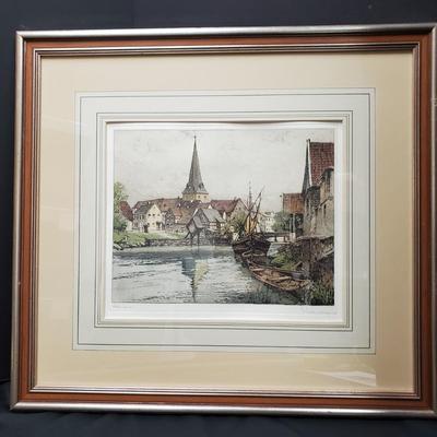 Framed Lithograph - Ottendorf   Josef Eidenberger