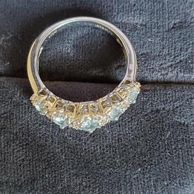 Aquamarine Ring set in 925 Sterling