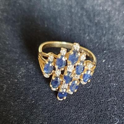 Sapphire and Diamond Ring set in 14K gold