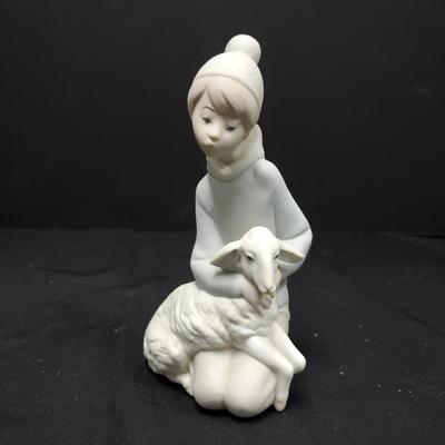 Lladro - Shepherd Boy with Lamb