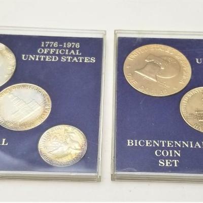 Lot #125  2 Bicentennial Coin Sets - Dollar - Half Dollar - Quarter