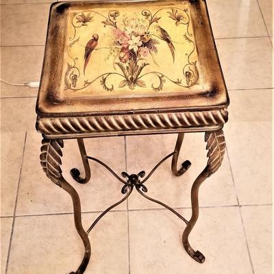 Lot #127  Small Metal Decorator Table - very attractive