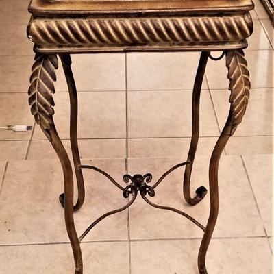 Lot #127  Small Metal Decorator Table - very attractive