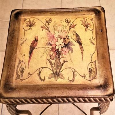 Lot #127  Small Metal Decorator Table - very attractive