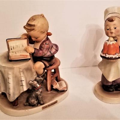 Lot #138  Lot of 2 vintage Hummel figures "Little Bookkeeper" and "Baker"